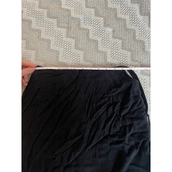 ASOS Topshop Linen Blend Side-Tie Black Mini Skirt, size 2, NWT! - Picture 8 of 8